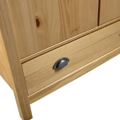 vidaXL Kledingkast Hill 2 deuren 89x50x170 cm massief grenenhout