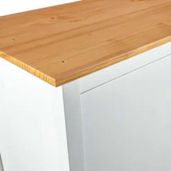 vidaXL Kledingkast Hill 3 deuren 127x50x170 cm massief grenenhout wit