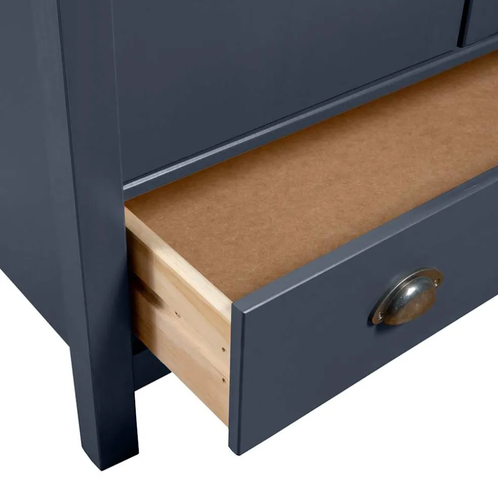 vidaXL Kledingkast Hill 2 deuren 89x50x170 cm massief grenenhout grijs