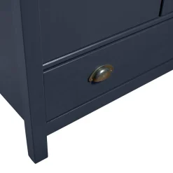 vidaXL Kledingkast Hill 2 deuren 89x50x170 cm massief grenenhout grijs