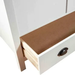 vidaXL Kledingkast Hill 2 deuren 89x50x170 cm massief grenenhout wit