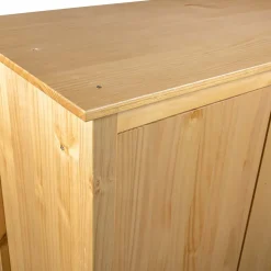 vidaXL Kledingkast Hill 3 deuren 127x50x170 cm massief grenenhout