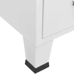 vidaXL Kledingkast industrieel 67x35x107 cm staal wit