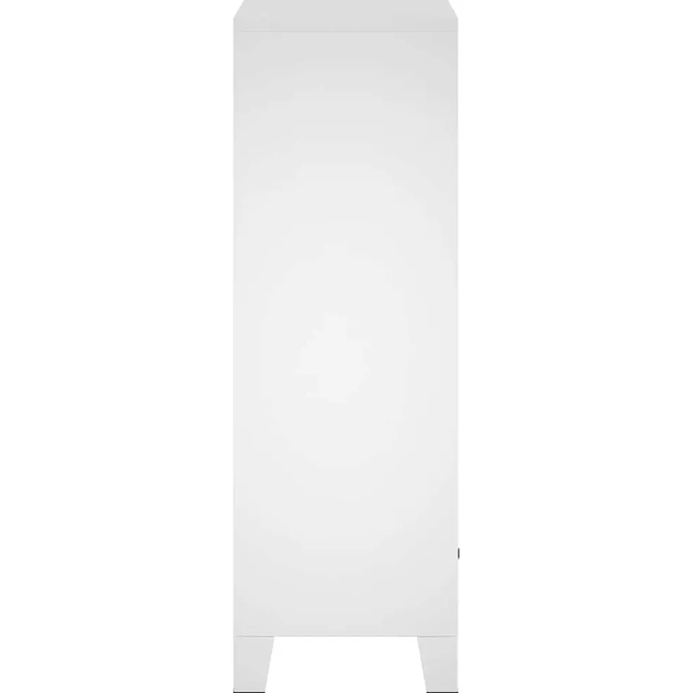 vidaXL Kledingkast industrieel 67x35x107 cm staal wit