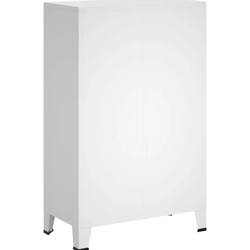vidaXL Kledingkast industrieel 67x35x107 cm staal wit