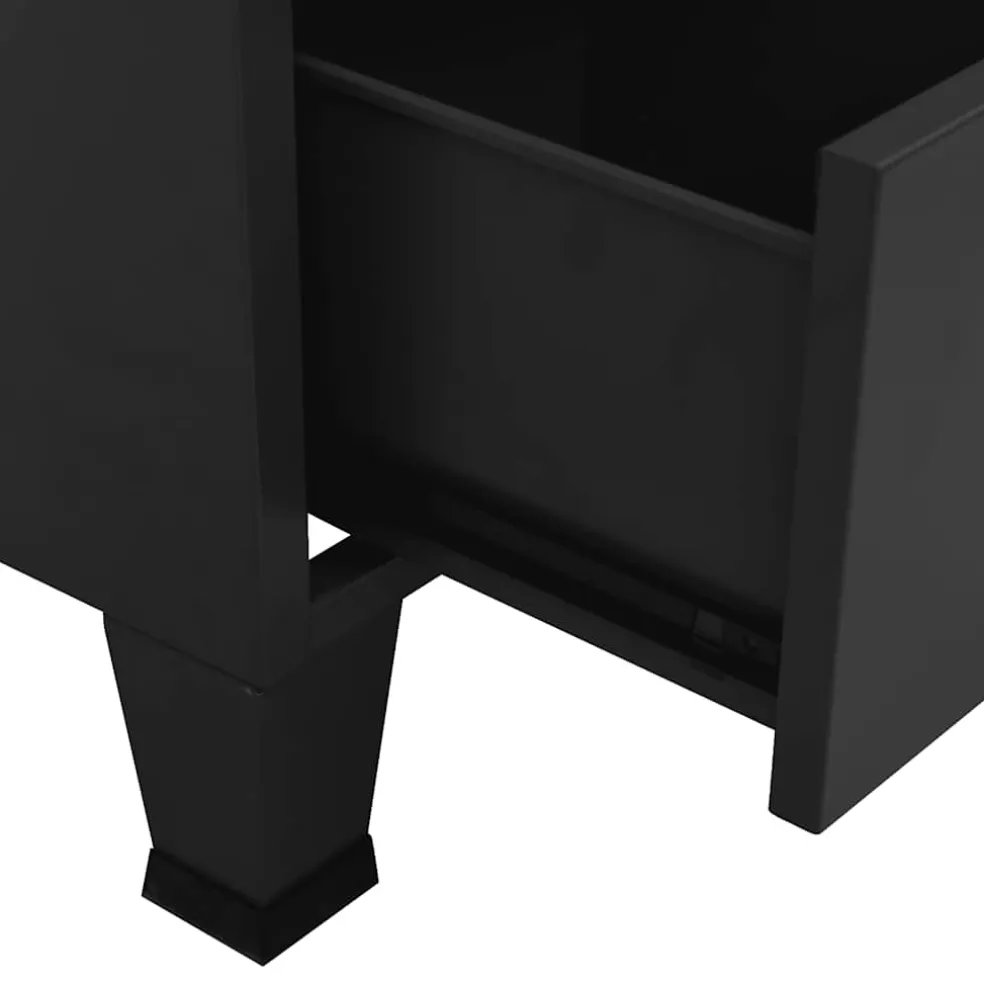vidaXL Kledingkast industrieel 90x50x180 cm metaal zwart