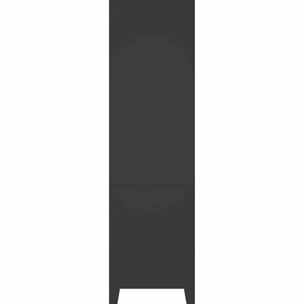 vidaXL Kledingkast industrieel 90x50x180 cm metaal zwart