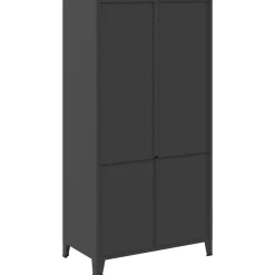 vidaXL Kledingkast industrieel 90x50x180 cm metaal zwart