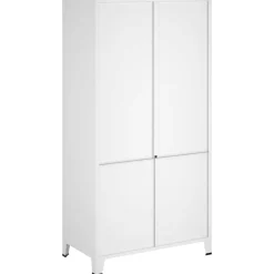 vidaXL Kledingkast industrieel 90x50x180 cm metaal wit