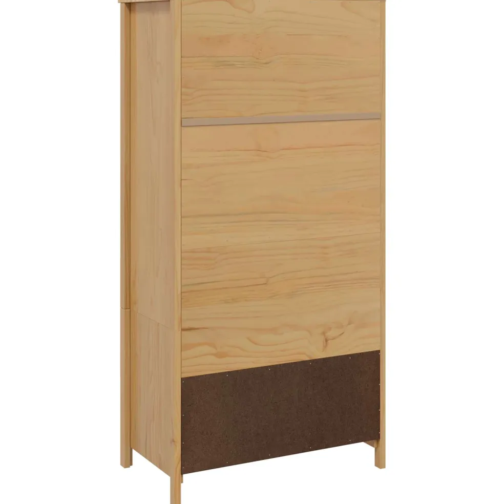 vidaXL Kledingkast met lade HILL Honingbruin 84 x 50 x 170 cm