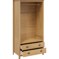 vidaXL Kledingkast met lade HILL Honingbruin 84 x 50 x 170 cm