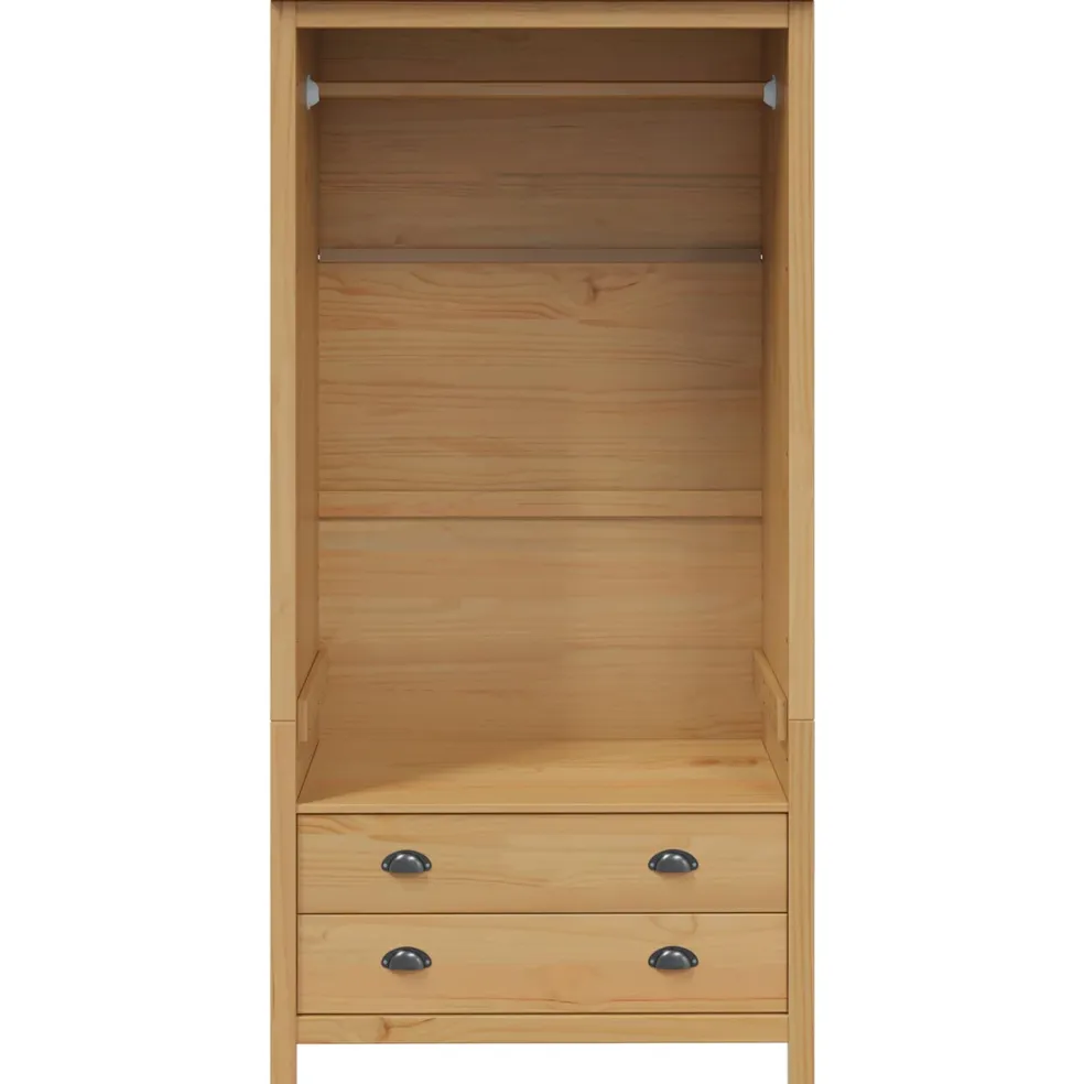 vidaXL Kledingkast met lade HILL Honingbruin 84 x 50 x 170 cm
