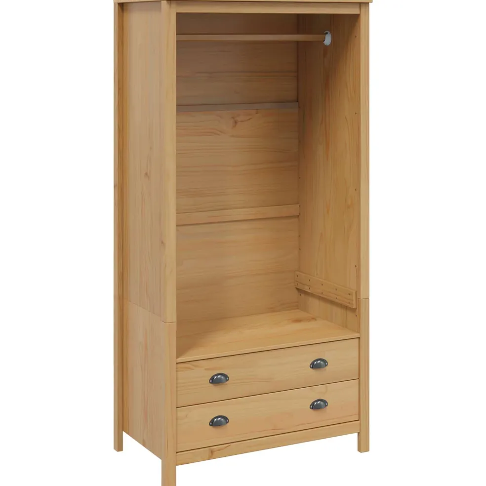 vidaXL Kledingkast met lade HILL Honingbruin 84 x 50 x 170 cm