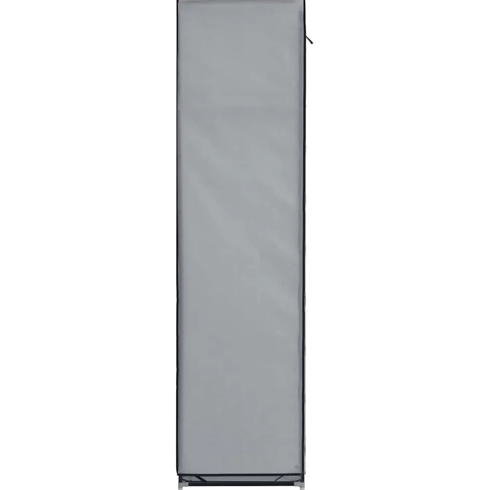 vidaXL Kledingkast met vakken en stangen 150x45x175 cm stof grijs