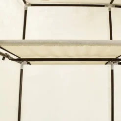 vidaXL Kledingkast met vakken en stangen 150x45x175 cm stof crème