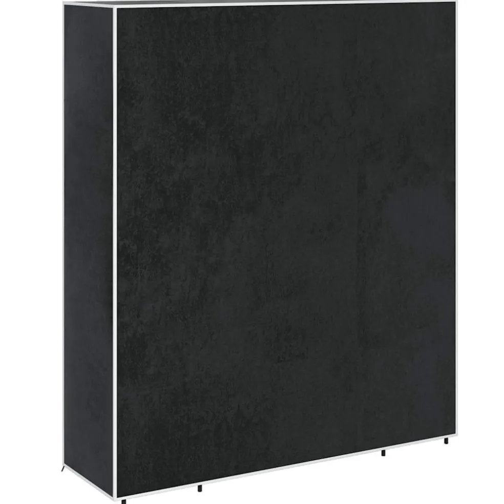 vidaXL Kledingkast met vakken en stangen 45x150x176 cm stof zwart