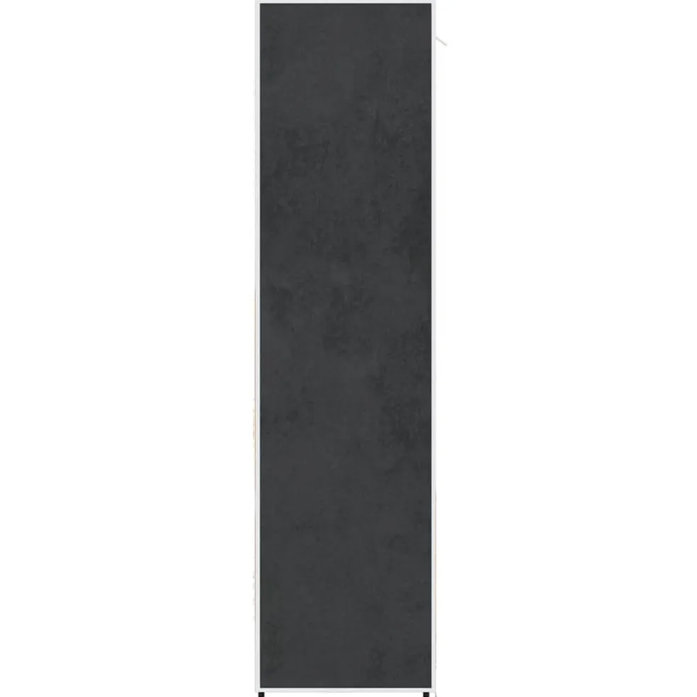 vidaXL Kledingkast met vakken en stangen 45x150x176 cm stof zwart