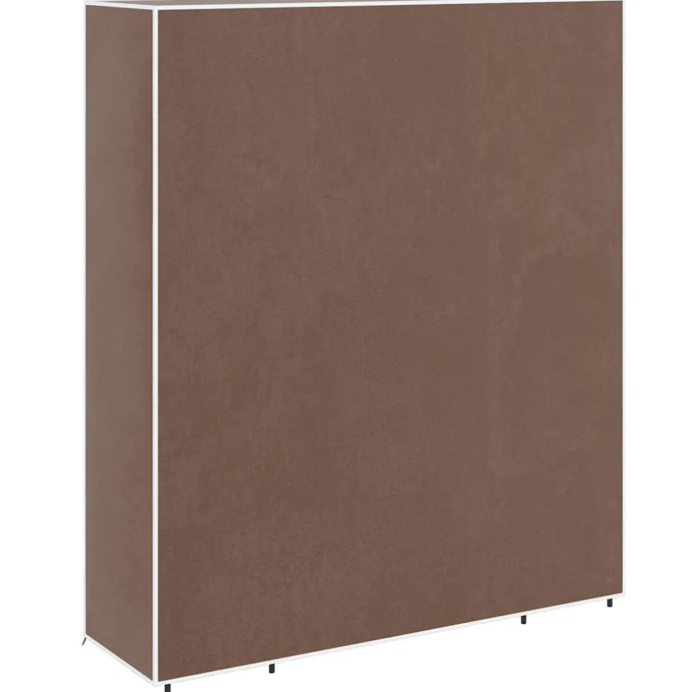 vidaXL Kledingkast met vakken en stangen 45x150x176 cm stof bruin