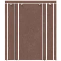 vidaXL Kledingkast met vakken en stangen 45x150x176 cm stof bruin
