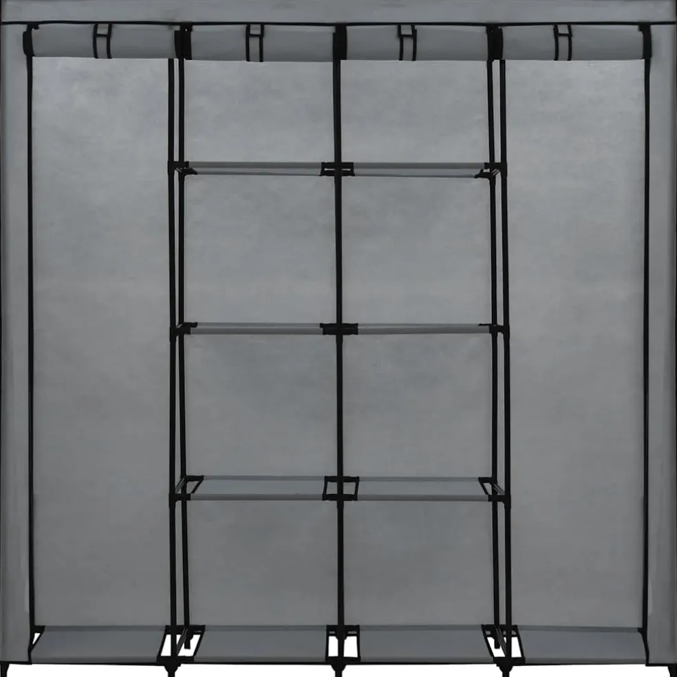 vidaXL Kledingkast met 4 vakken 175x45x170 cm grijs