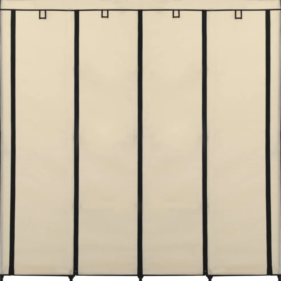 vidaXL Kledingkast met 4 vakken 175x45x170 cm crème