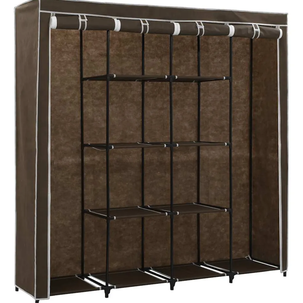 vidaXL Kledingkast met 4 vakken 175x45x170 cm bruin