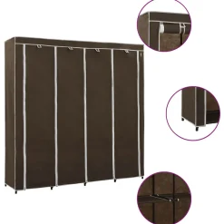 vidaXL Kledingkast met 4 vakken 175x45x170 cm bruin