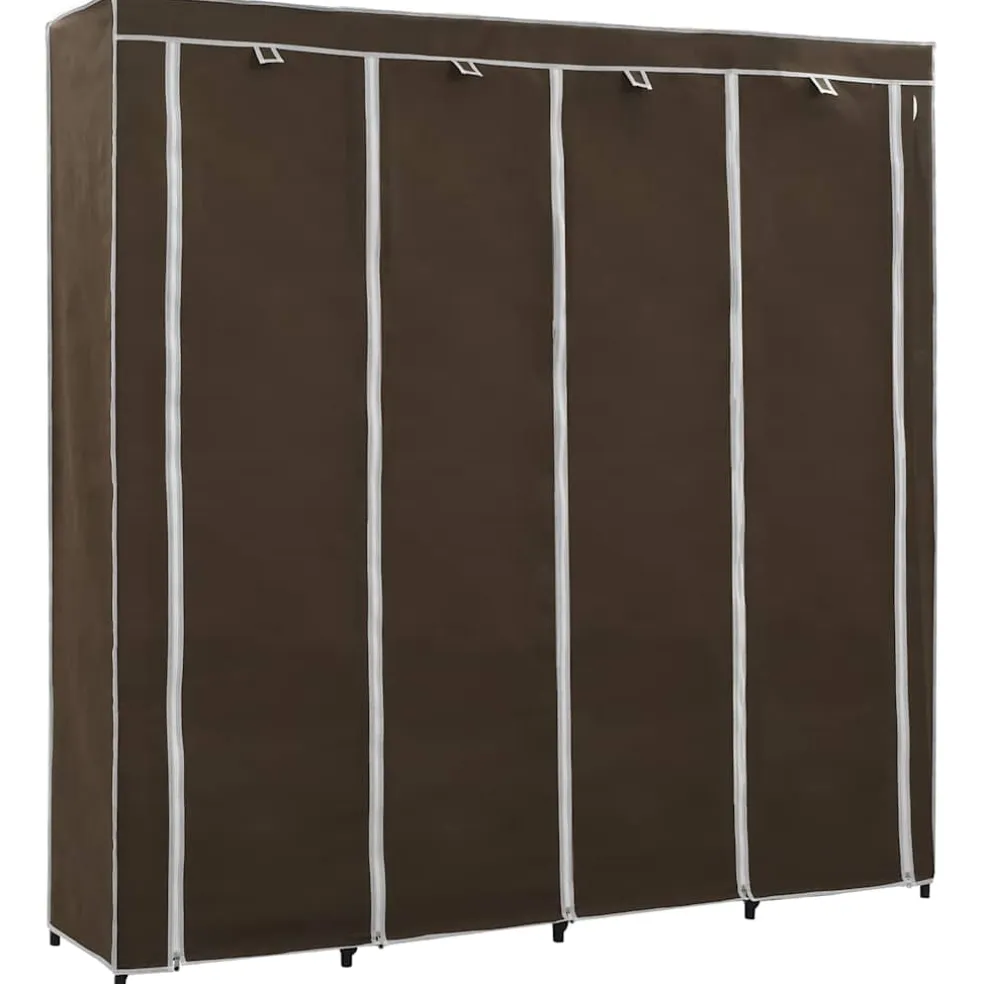 vidaXL Kledingkast met 4 vakken 175x45x170 cm bruin