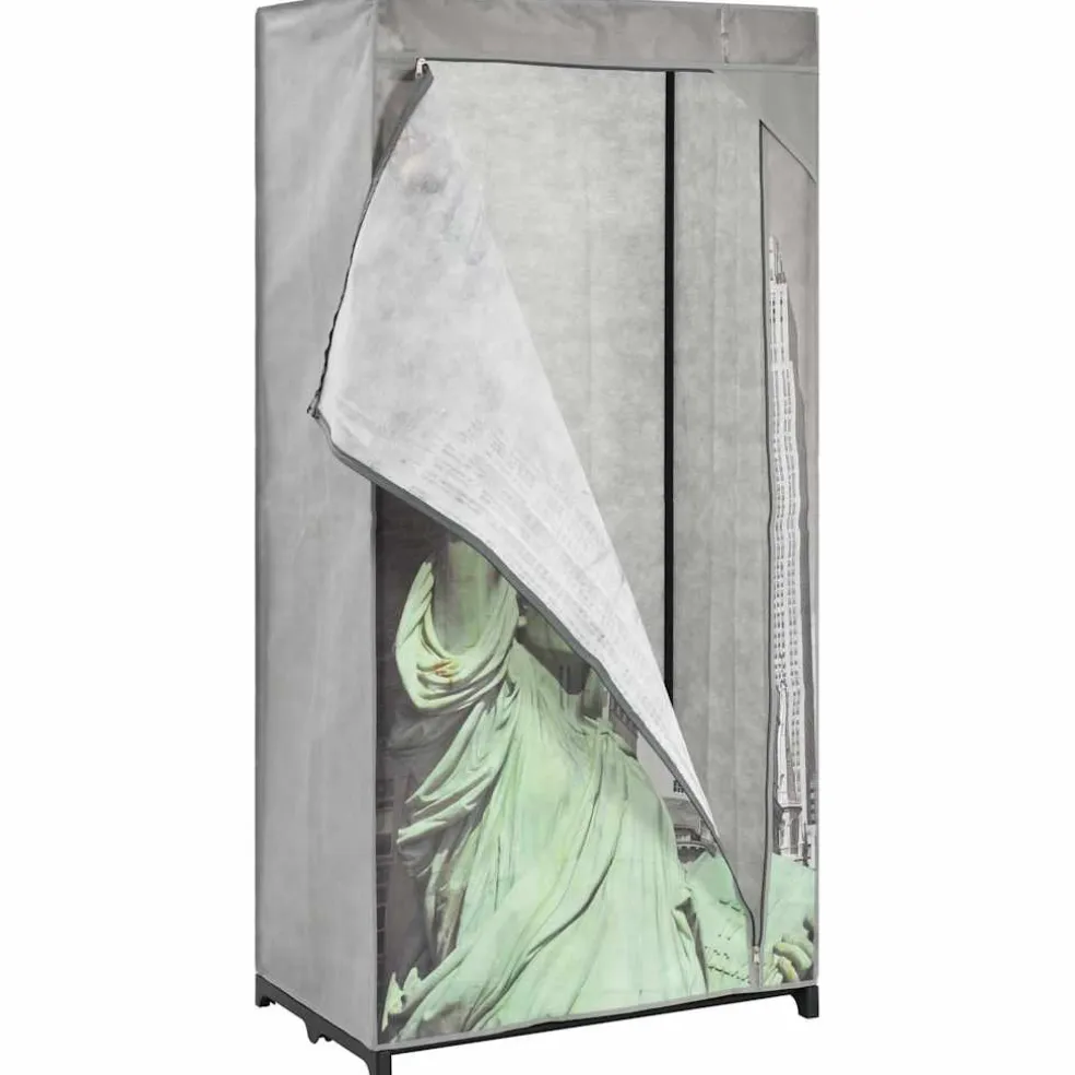 vidaXL Kledingkast New York 75x45x160 cm stof