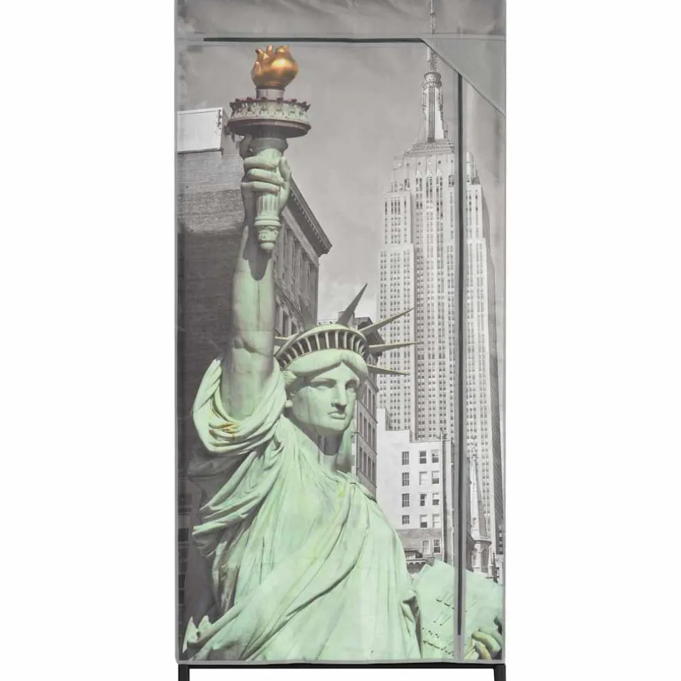 vidaXL Kledingkast New York 75x45x160 cm stof