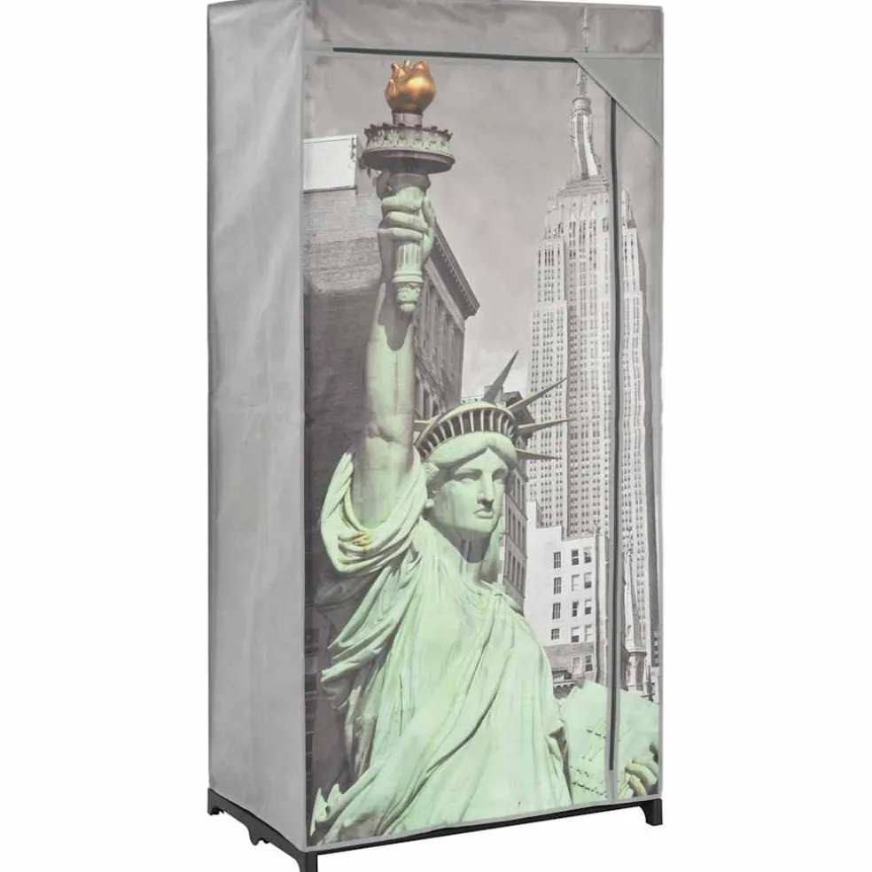 vidaXL Kledingkast New York 75x45x160 cm stof