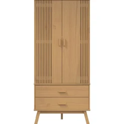vidaXL Kledingkast OLDEN 76,5x53x172 cm massief grenenhout bruin