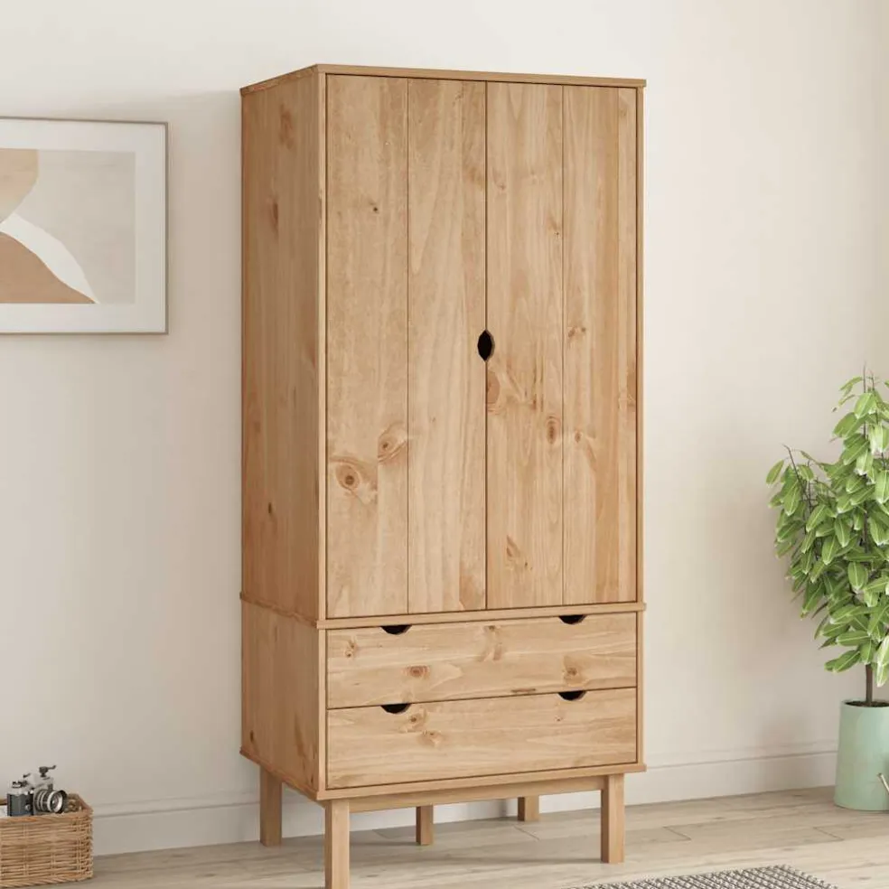 vidaXL Kledingkast OTTA 76,5x53x172 cm massief grenenhout