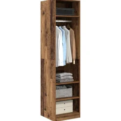 vidaXL Kledingkast Oudhout 50 x 50 x 200 cm Bewerkt hout
