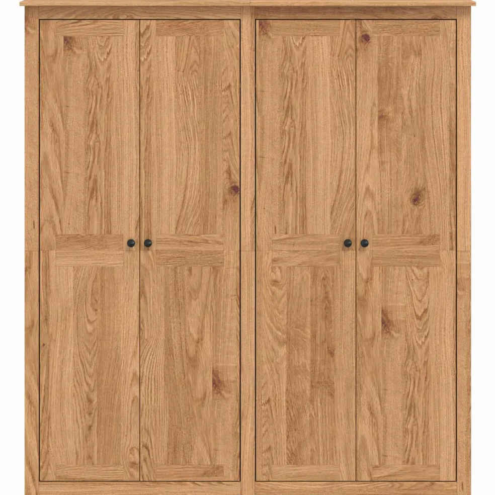 vidaXL Kledingkast PANAMA Honing 169 x 50 x 185 cm Massief grenenhout
