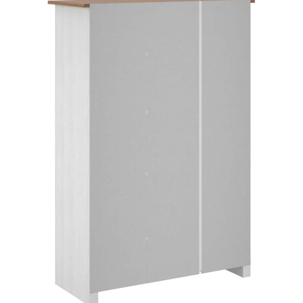 vidaXL Kledingkast Panama Range 118x50x171,5 cm grenenhout wit