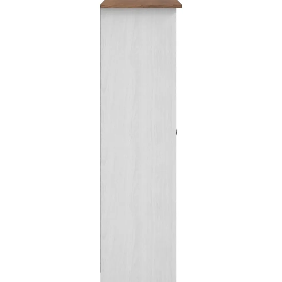 vidaXL Kledingkast Panama Range 118x50x171,5 cm grenenhout wit