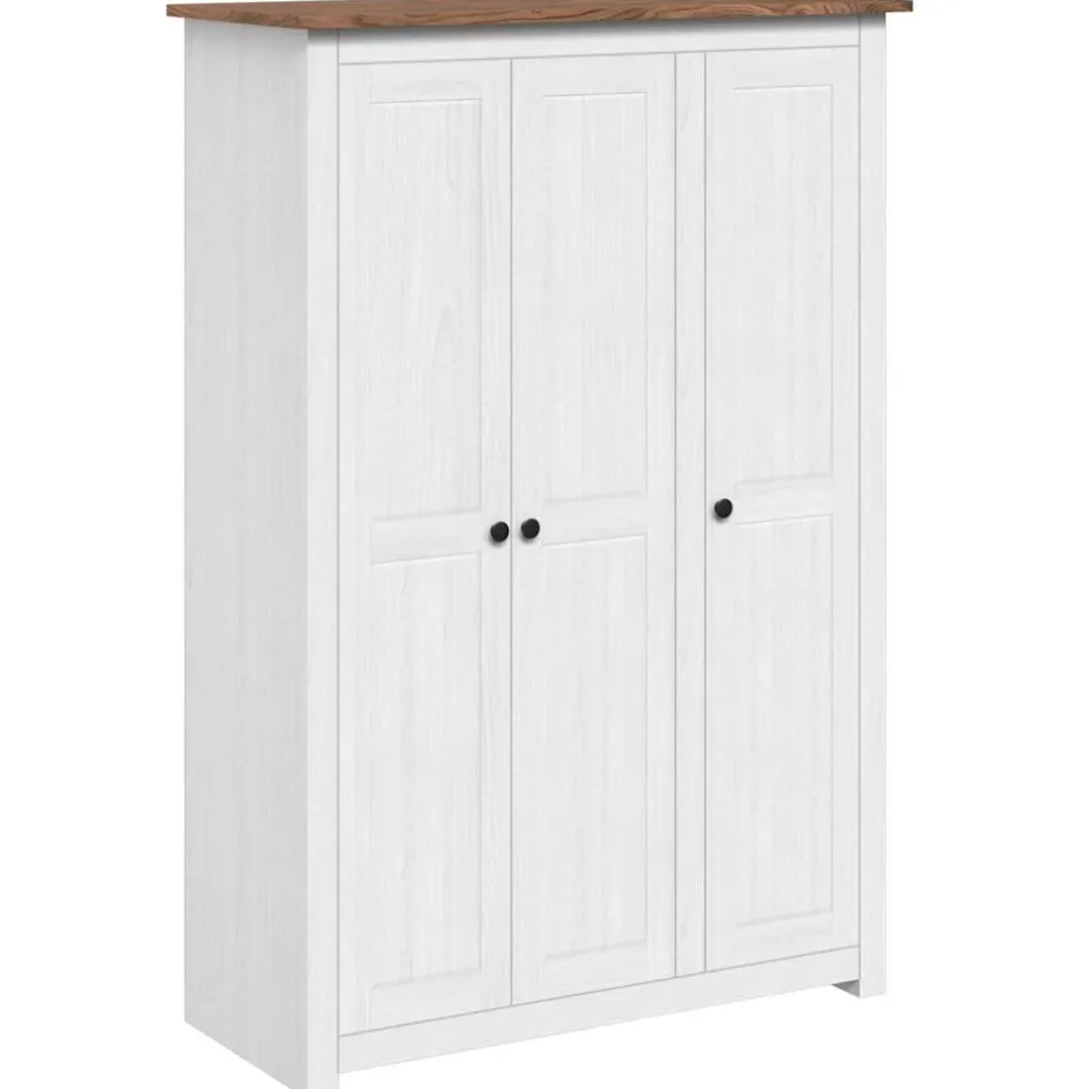 vidaXL Kledingkast Panama Range 118x50x171,5 cm grenenhout wit