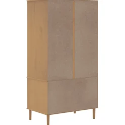 vidaXL Kledingkast SENJA 90x55x175 cm rattan look grenenhout bruin