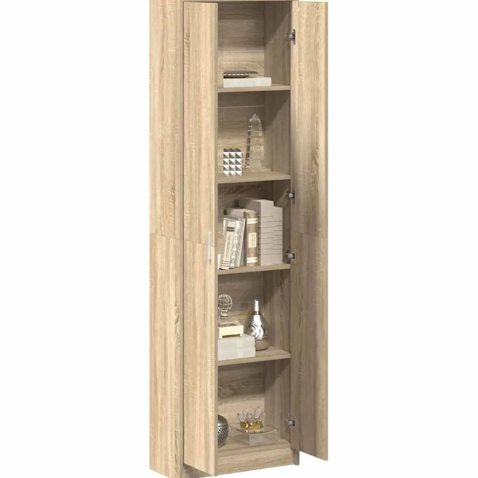 vidaXL Kledingkast Sonoma Eiken 55 x 25 x 189 cm Bewerkt hout