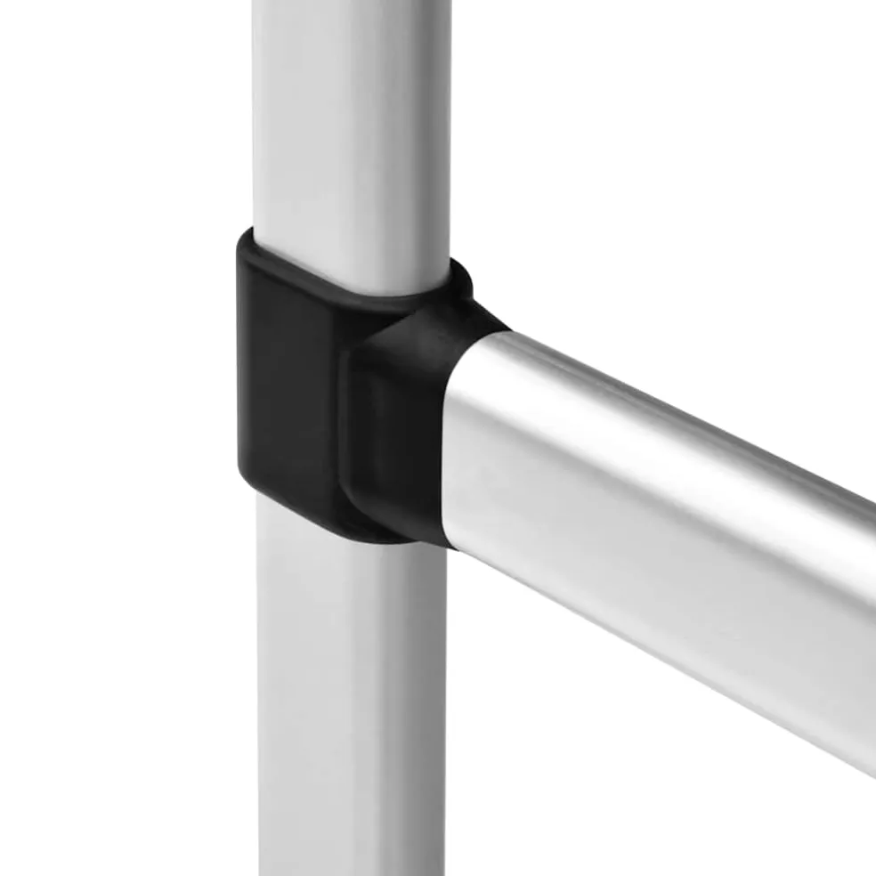 vidaXL Kledingkastsysteem met stangen telescopisch aluminium