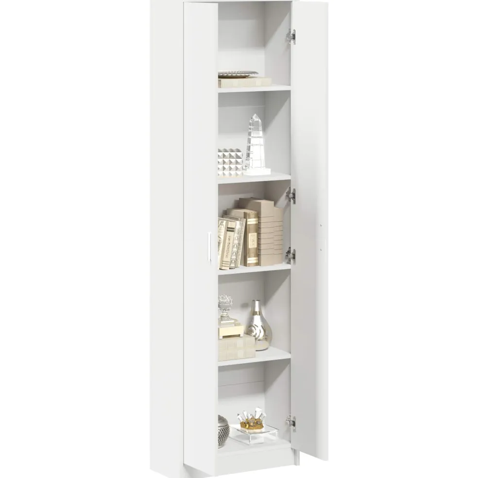 vidaXL Kledingkast Wit 55 x 25 x 189 cm Bewerkt hout