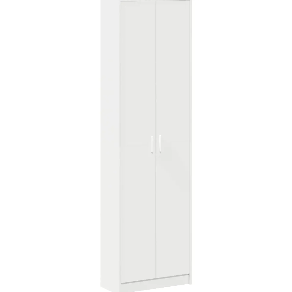 vidaXL Kledingkast Wit 55 x 25 x 189 cm Bewerkt hout