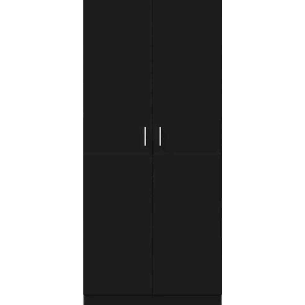 vidaXL Kledingkast 80x52x180 cm bewerkt hout zwart