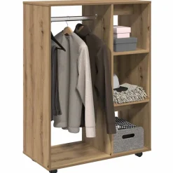 vidaXL Kledingkast 100x50x200 cm bewerkt hout gerookt eikenkleurig