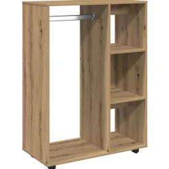 vidaXL Kledingkast 100x50x200 cm bewerkt hout gerookt eikenkleurig