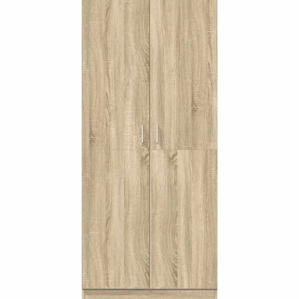 vidaXL Kledingkast 30x50x200 cm bewerkt hout artisanaal eikenkleur