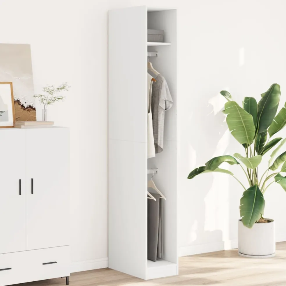 vidaXL Kledingkast 80x52x180 cm bewerkt hout artisanaal eikenkleurig