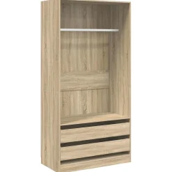 vidaXL Kledingkast 30x50x200 cm bewerkt hout grijs sonoma eikenkleur