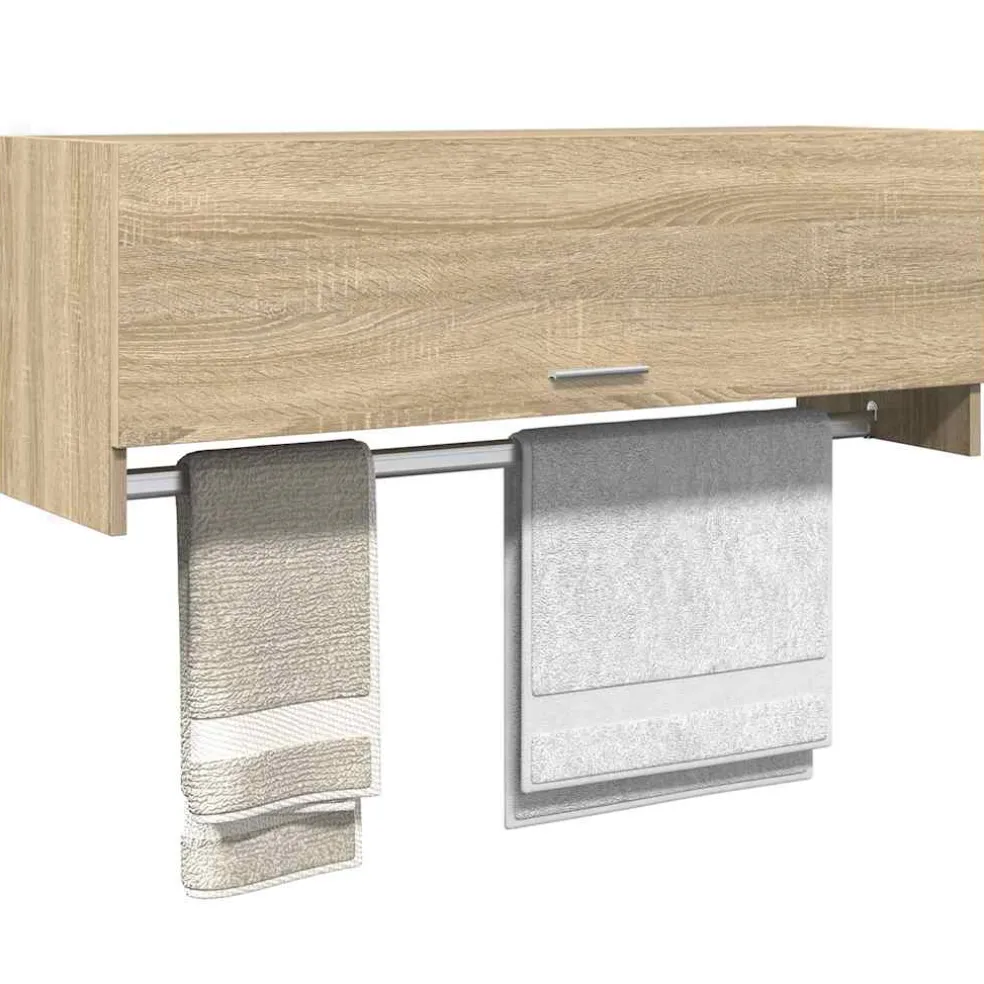 vidaXL Kledingkast 100x50x200 cm bewerkt hout sonoma eikenkleurig